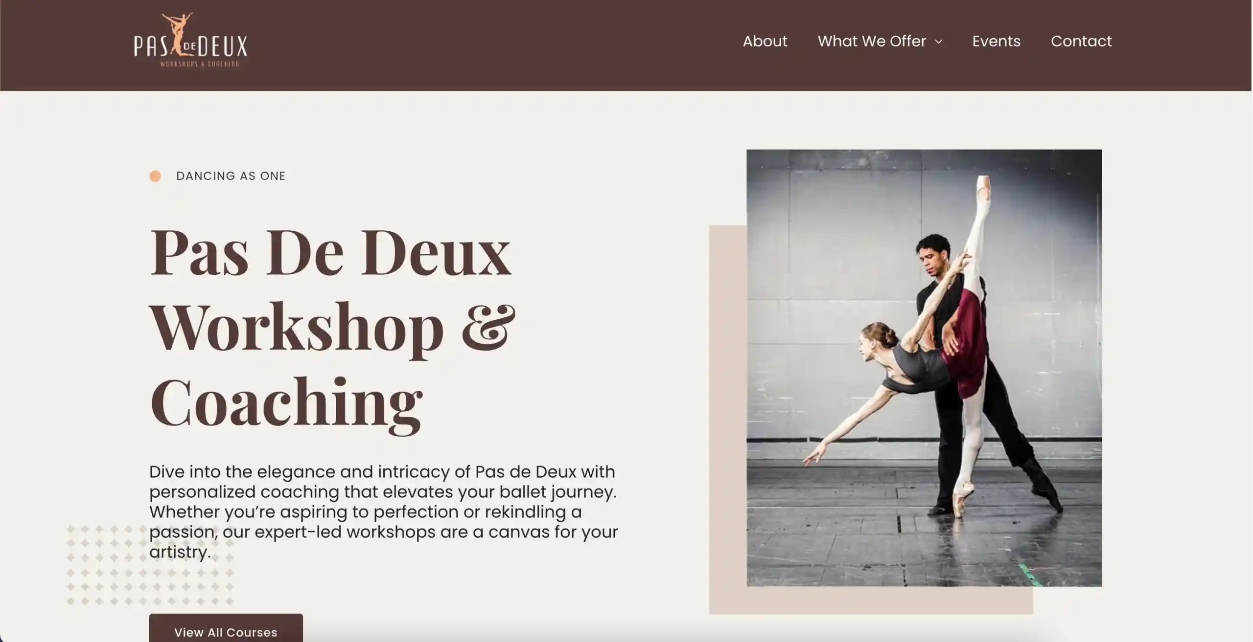 pas de duex homepage